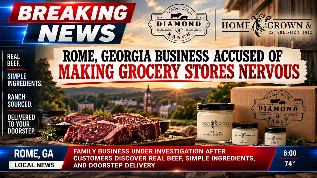Breaking news graphic for Homegrown & and Diamond B Ranch in Rome, Georgia