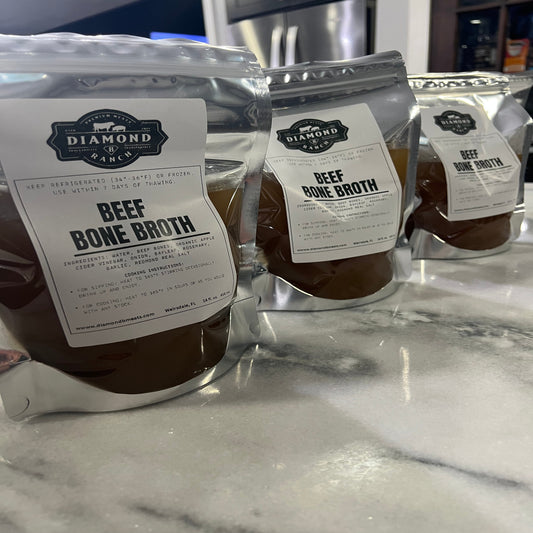 Packaged Black Angus Beef Bone Broth from Diamond B Ranch