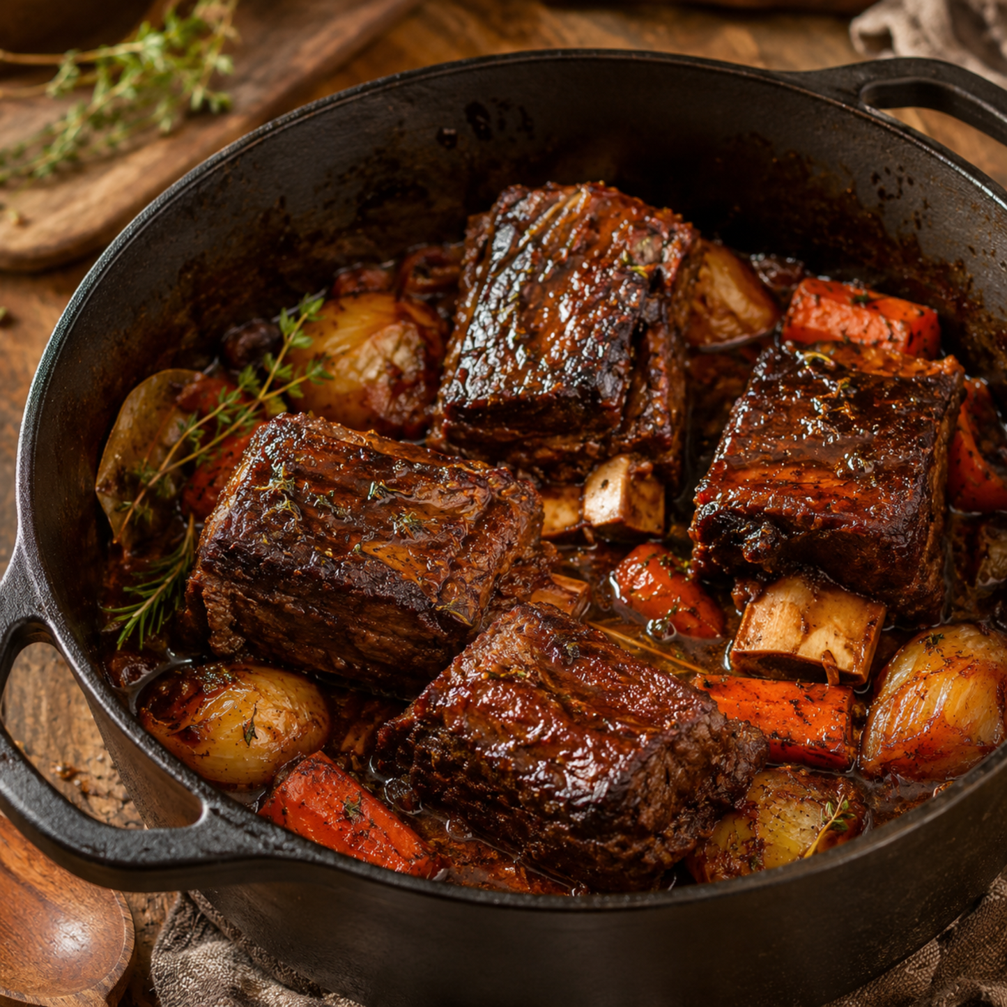 Slow cooked Angus Short Ribs from Diamond B Ranch