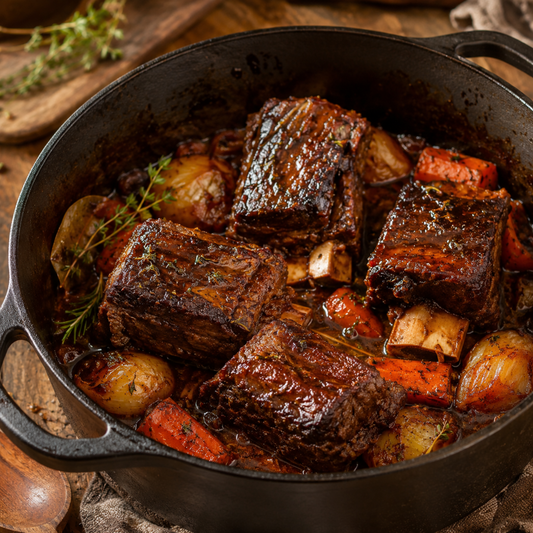 Slow cooked Angus Short Ribs from Diamond B Ranch