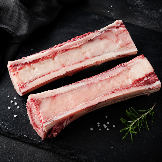 Raw pasture-raised Angus Marrow Bones from Diamond B Ranch